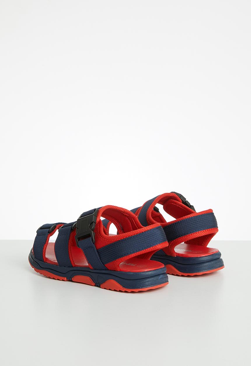 Pop Candy - Boys wjk sandal - navy & red