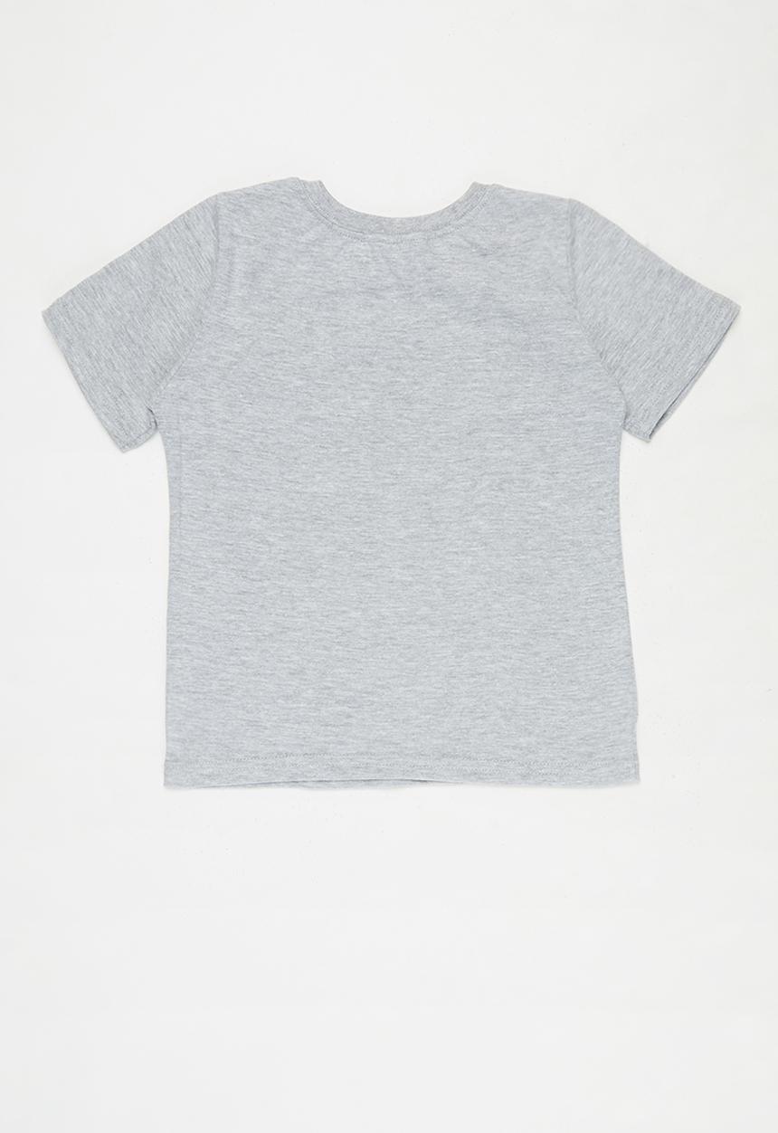 Pop Candy - Boys 2 pack printed tee - grey & black 