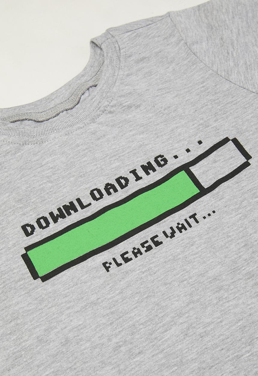 Pop Candy - Boys 2 pack printed tee - grey & black 