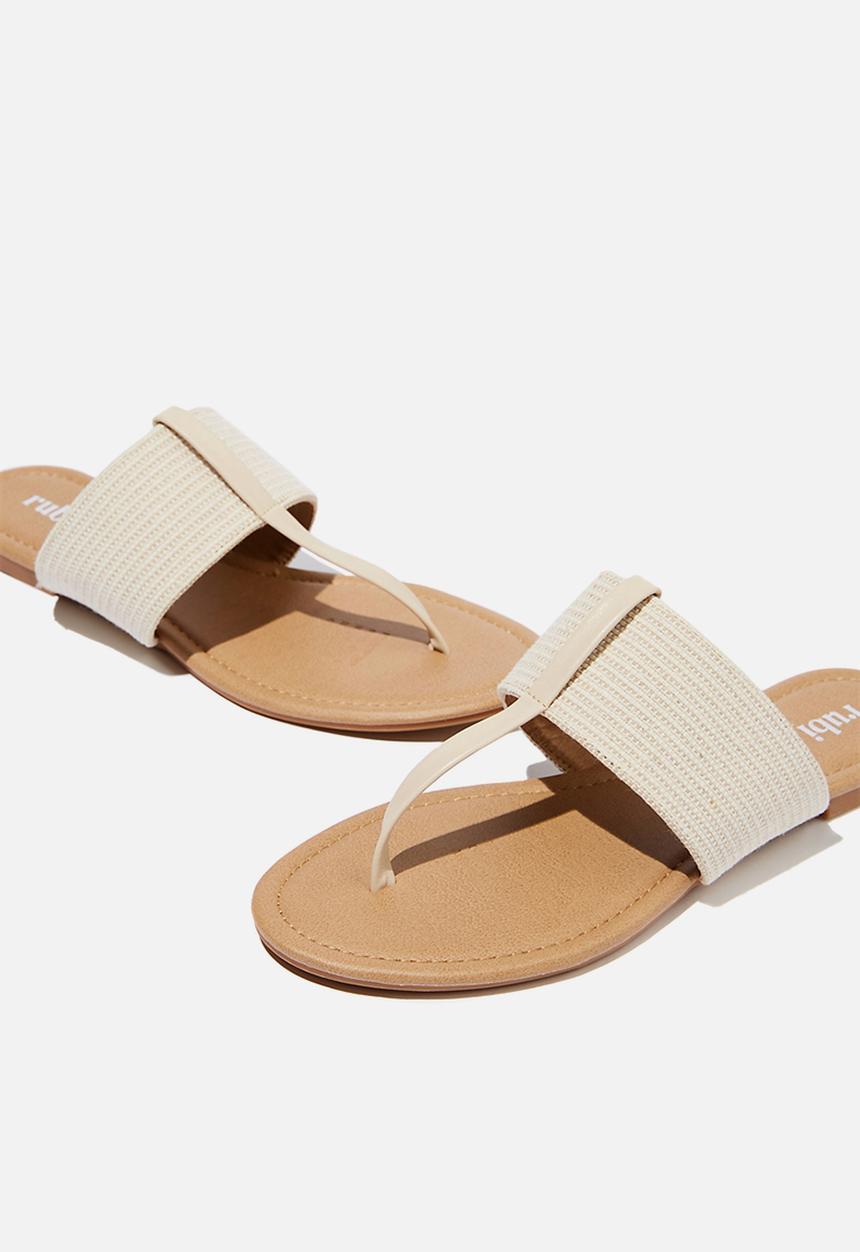 Cotton On - Everyday toe post thong - stone pu