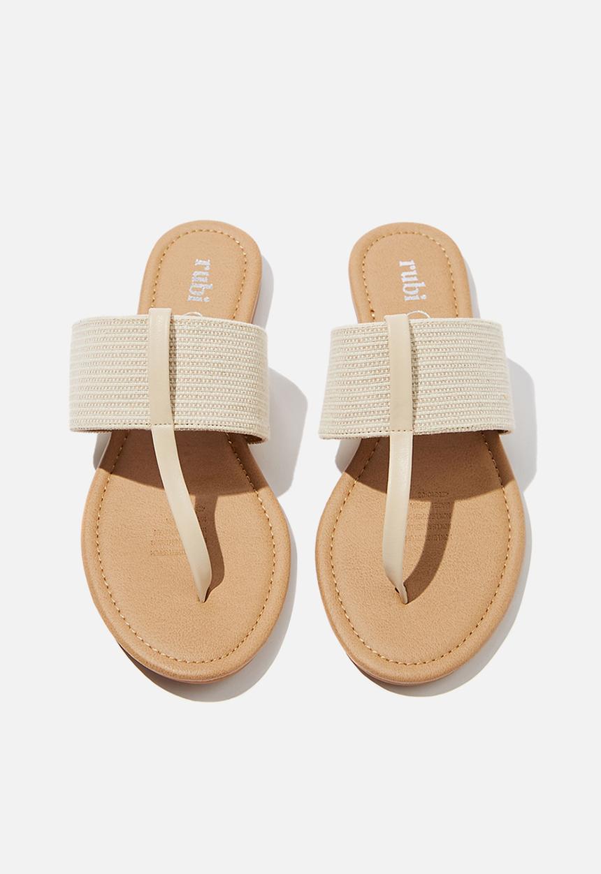 Cotton On - Everyday toe post thong - stone pu