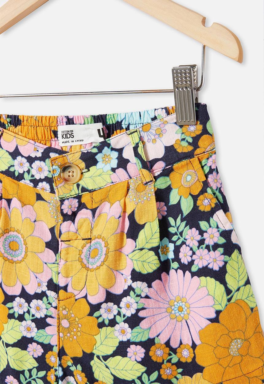 Cotton On - Cassidy short - navy blazer/ retro floral