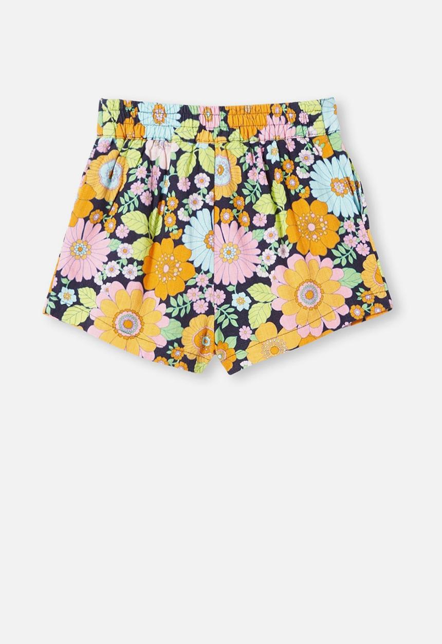 Cotton On - Cassidy short - navy blazer/ retro floral