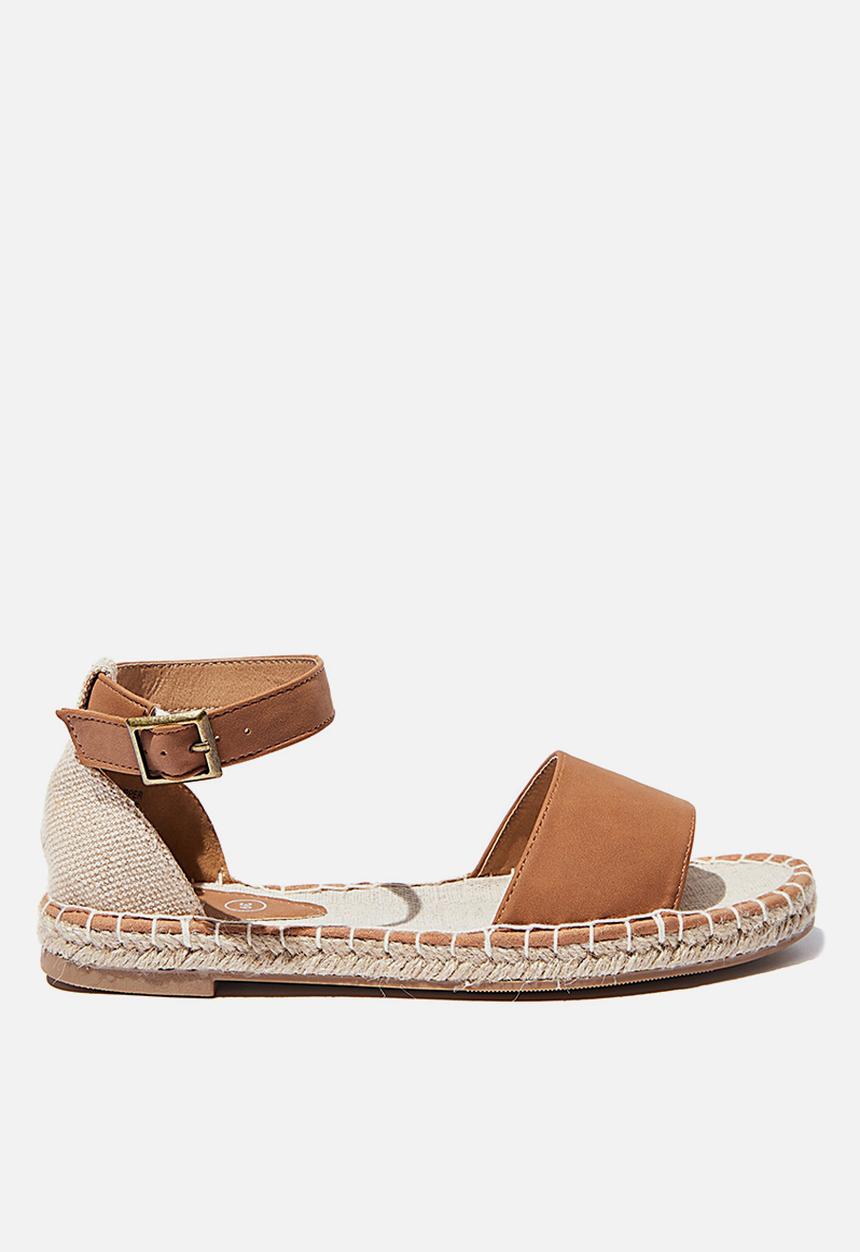 Cotton On - Rose open toe espadrille - tan 