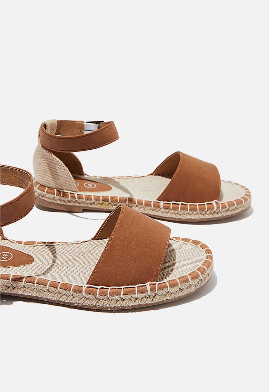 Cotton On - Rose open toe espadrille - tan 