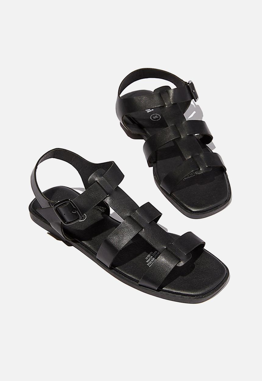 Cotton On - Marley chunky gladiator sandal - black