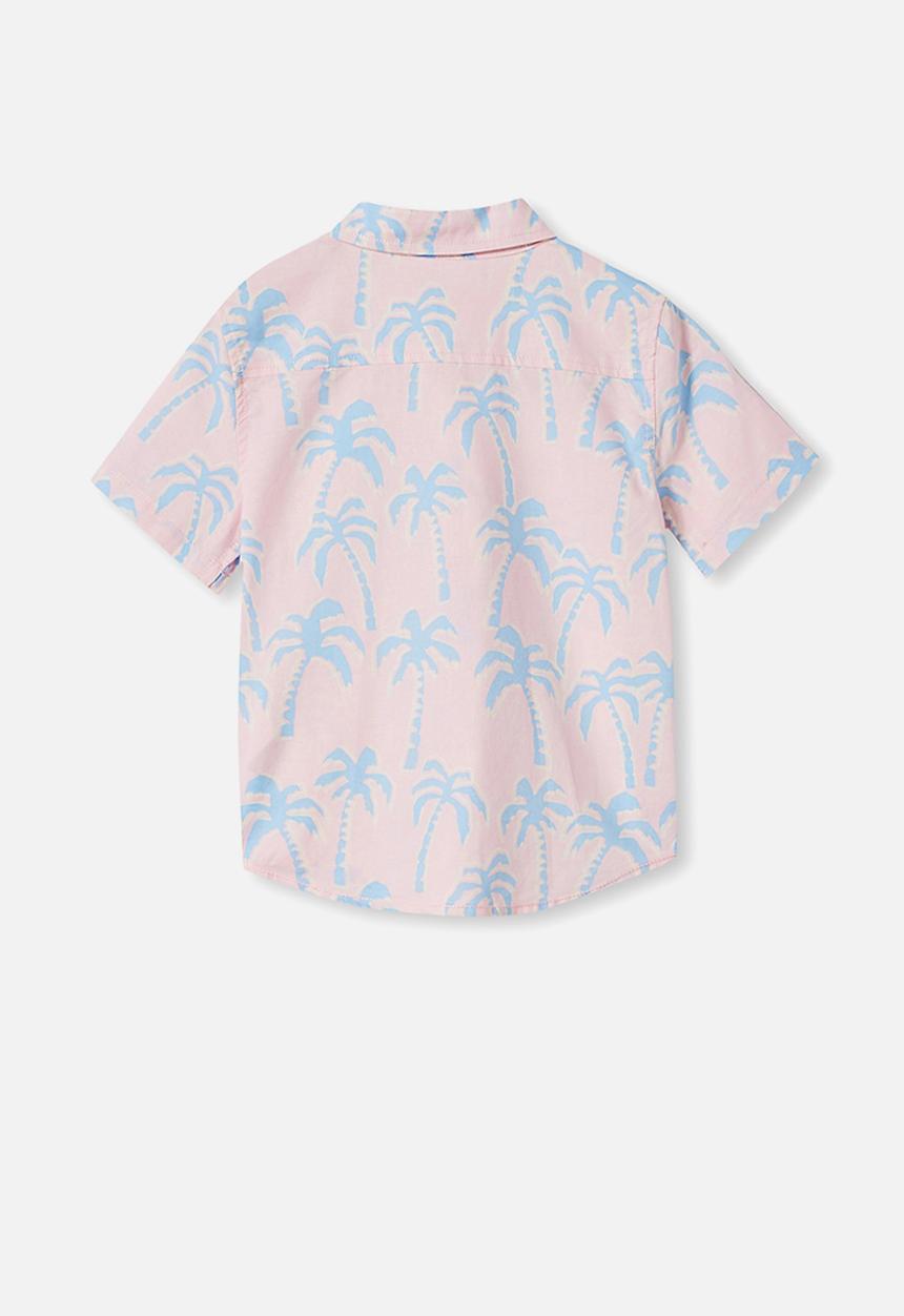 Cotton On - Resort short sleeve shirt - wild palms/pink quartz