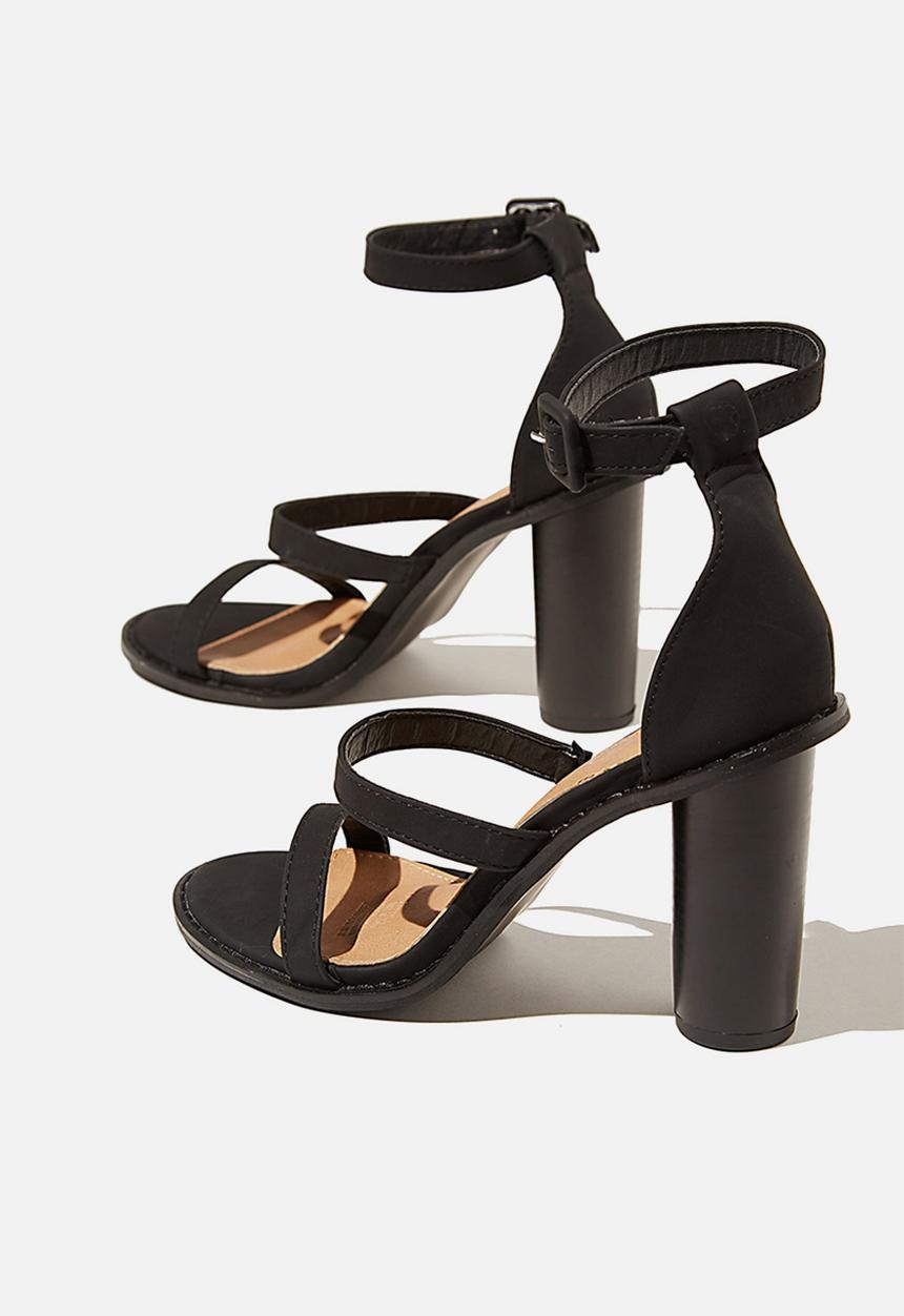 Cotton On - Lacey three strap heel - black