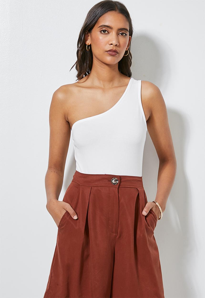 Superbalist - One shoulder bodysuit - white