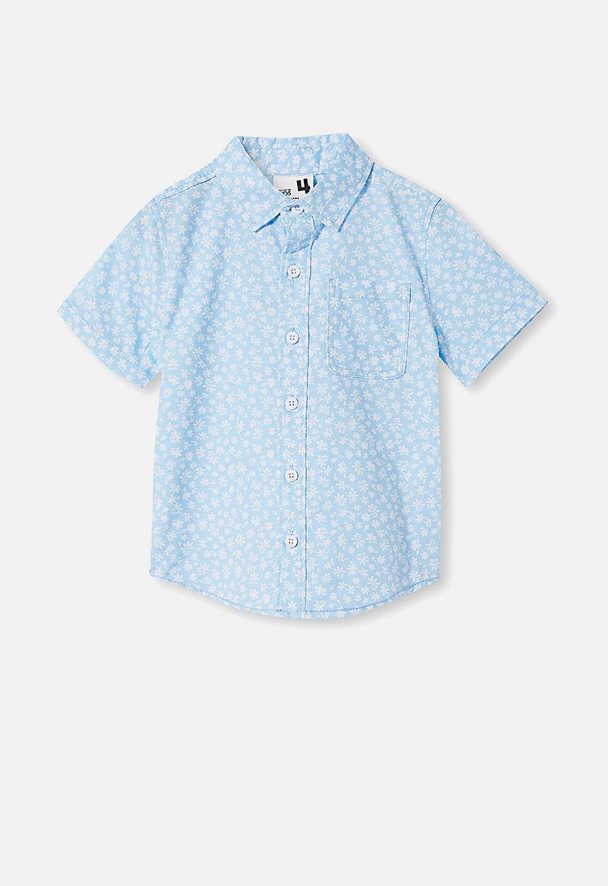 Cotton On - Resort short sleeve shirt - daisy/sky haze