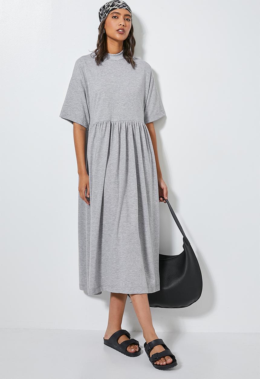 Superbalist - Babydoll T-shirt dress - grey 