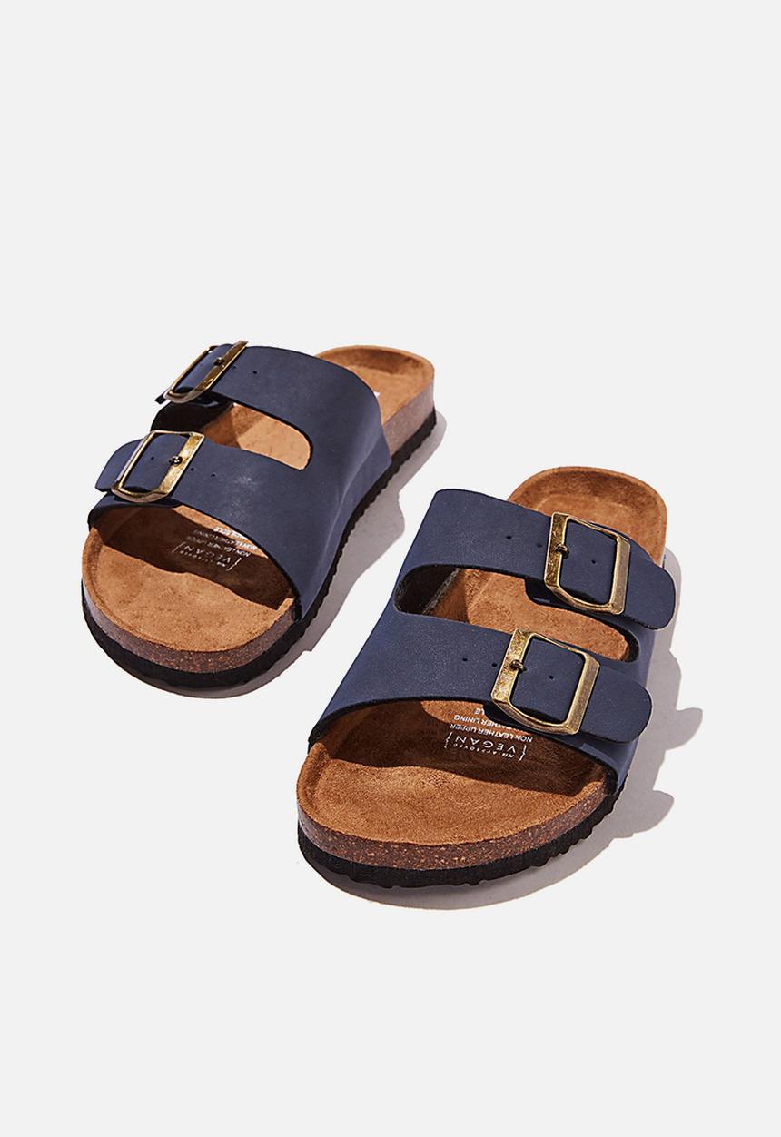 Cotton On - Rex double buckle slide - navy