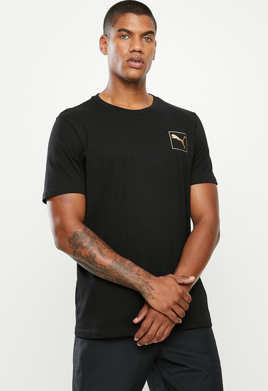 PUMA - Gold foil tee - black