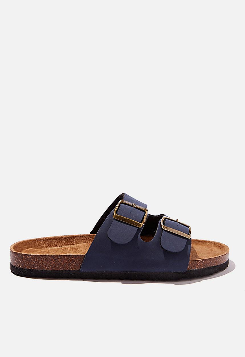Cotton On - Rex double buckle slide - navy