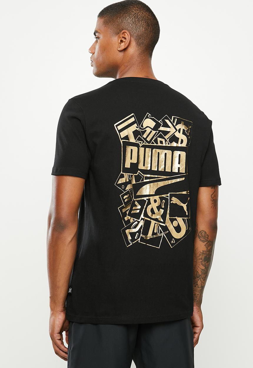 PUMA - Gold foil tee - black