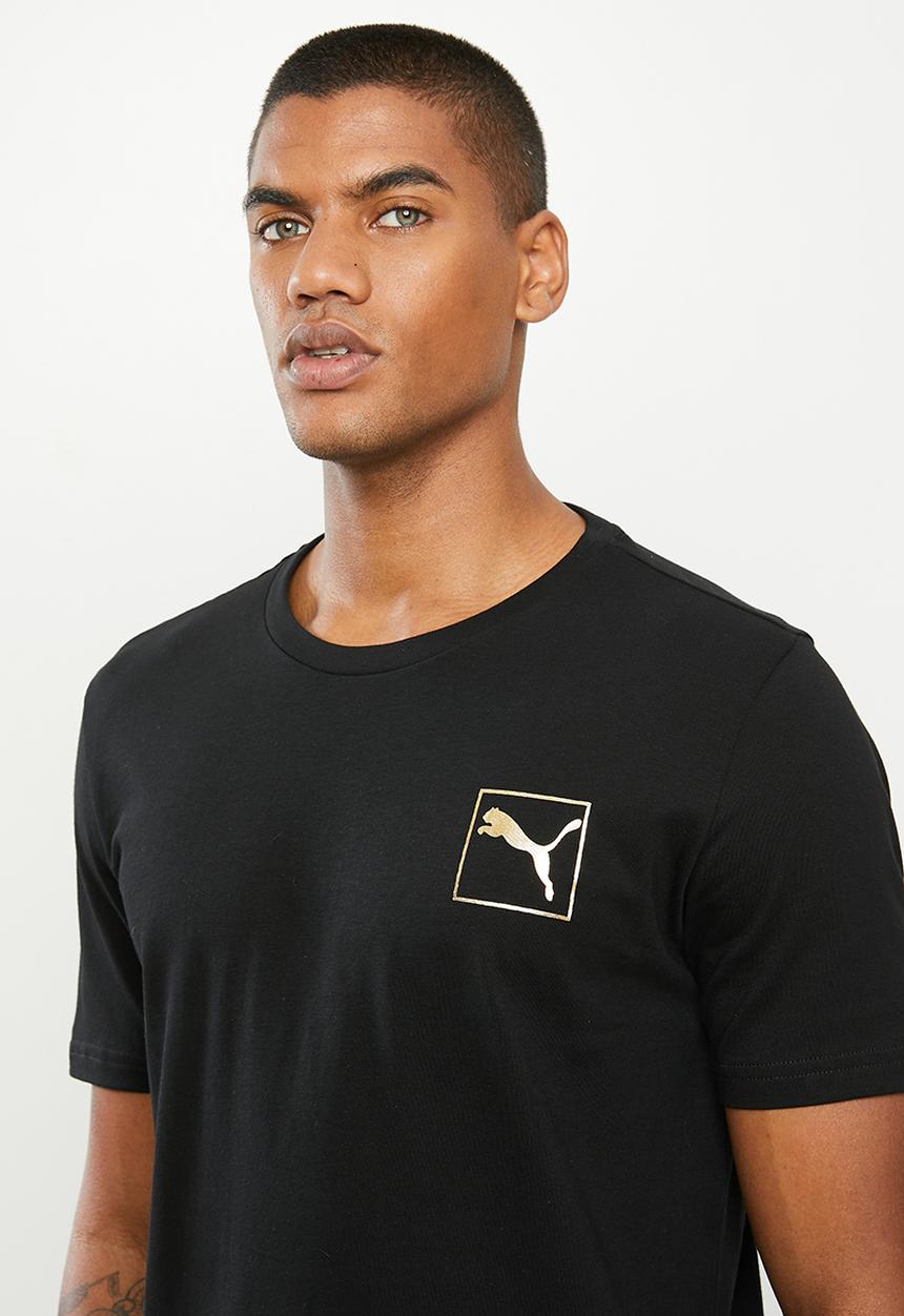 PUMA - Gold foil tee - black