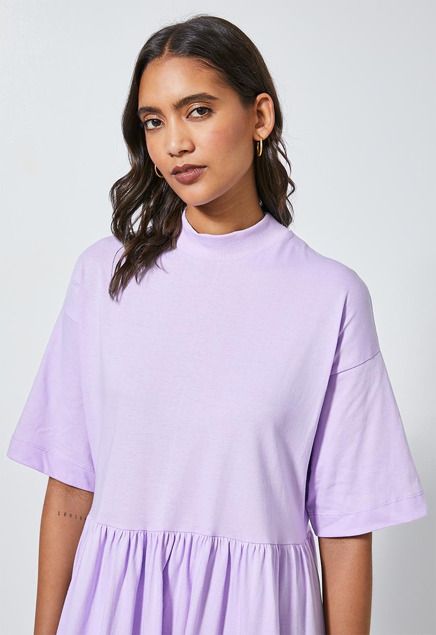 Superbalist - Babydoll T-shirt dress - lilac