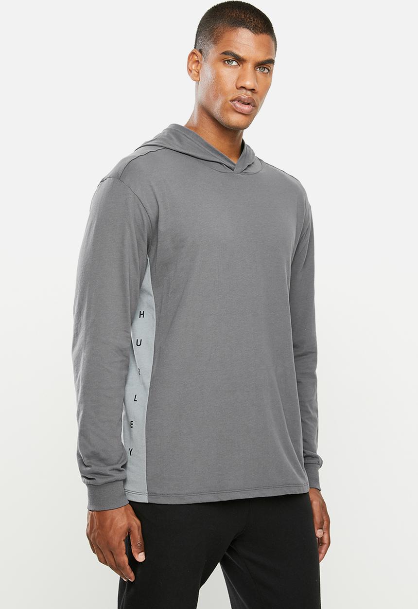 Hurley - Df Harvey long sleeve hood - dark grey