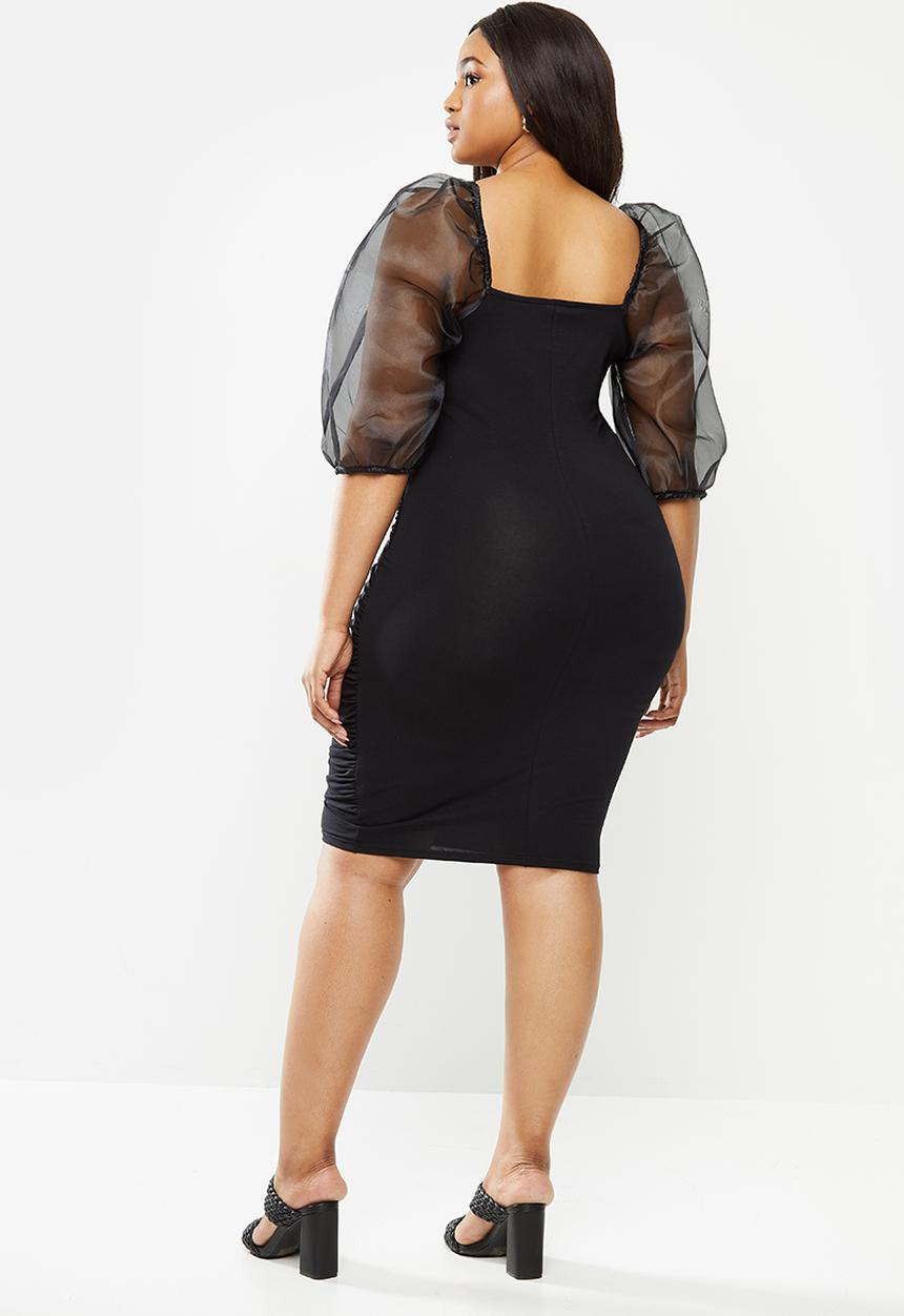 JUNAROSE - Curve celly dress - black