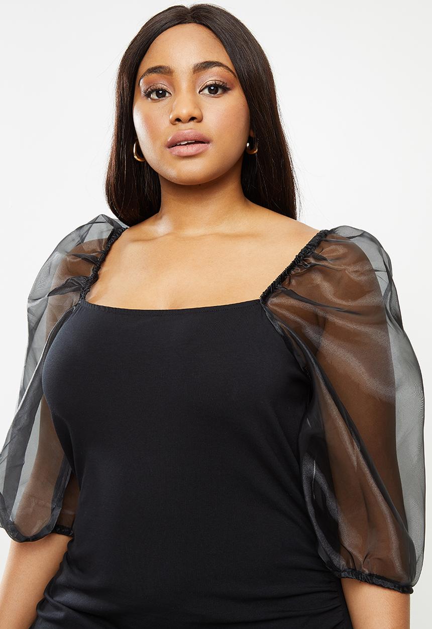 JUNAROSE - Curve celly dress - black
