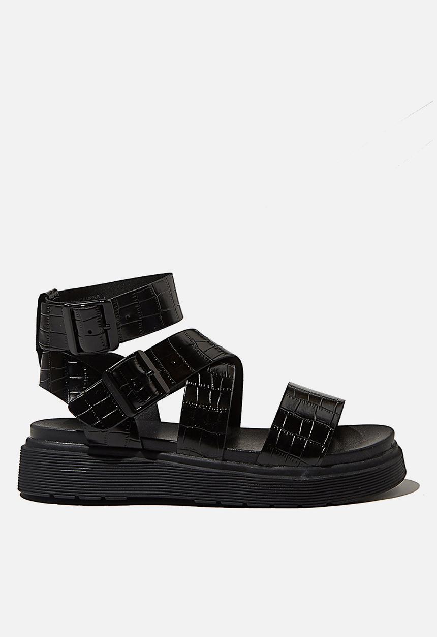 Cotton On - Gladiator combat sandal - black