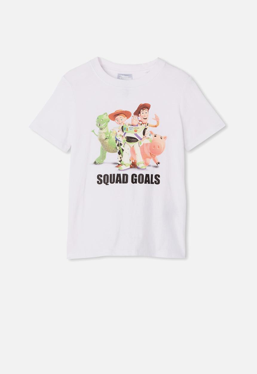 Cotton On - Co-lab short sleeve tee -  lcn dis white / toy story squad