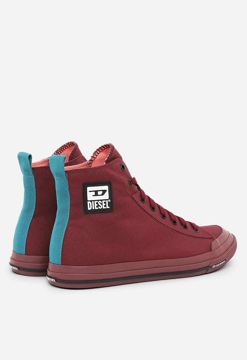 Diesel  - S-astico mid cut sneakers - tawny red