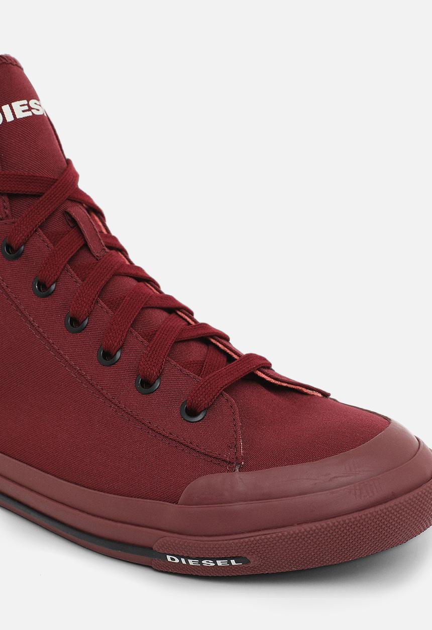 Diesel  - S-astico mid cut sneakers - tawny red