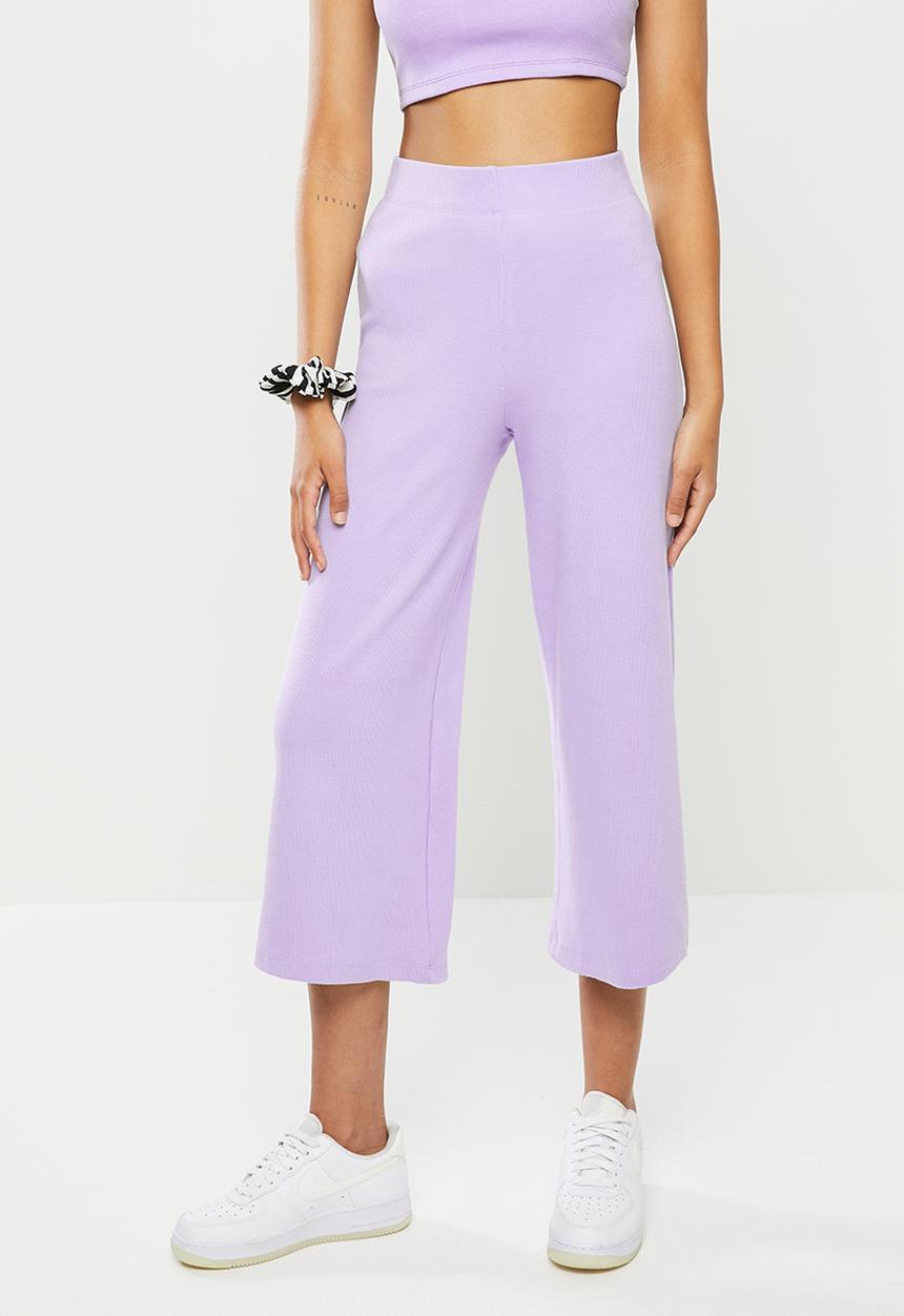 Blake - Rib cullotte pant - lilac