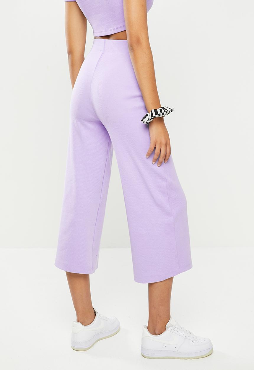 Blake - Rib cullotte pant - lilac
