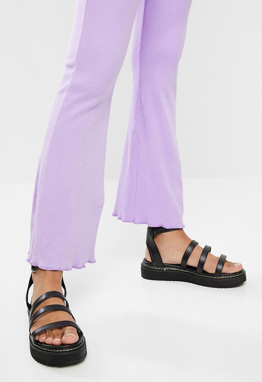 Blake - Ribbed flare pant - lilac