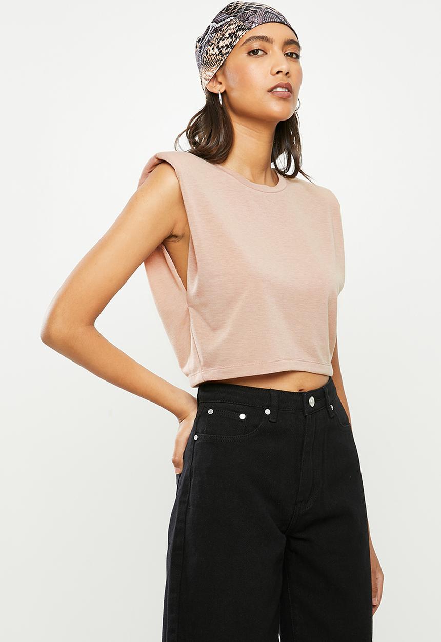 Blake - Cropped muscle tee - pink 