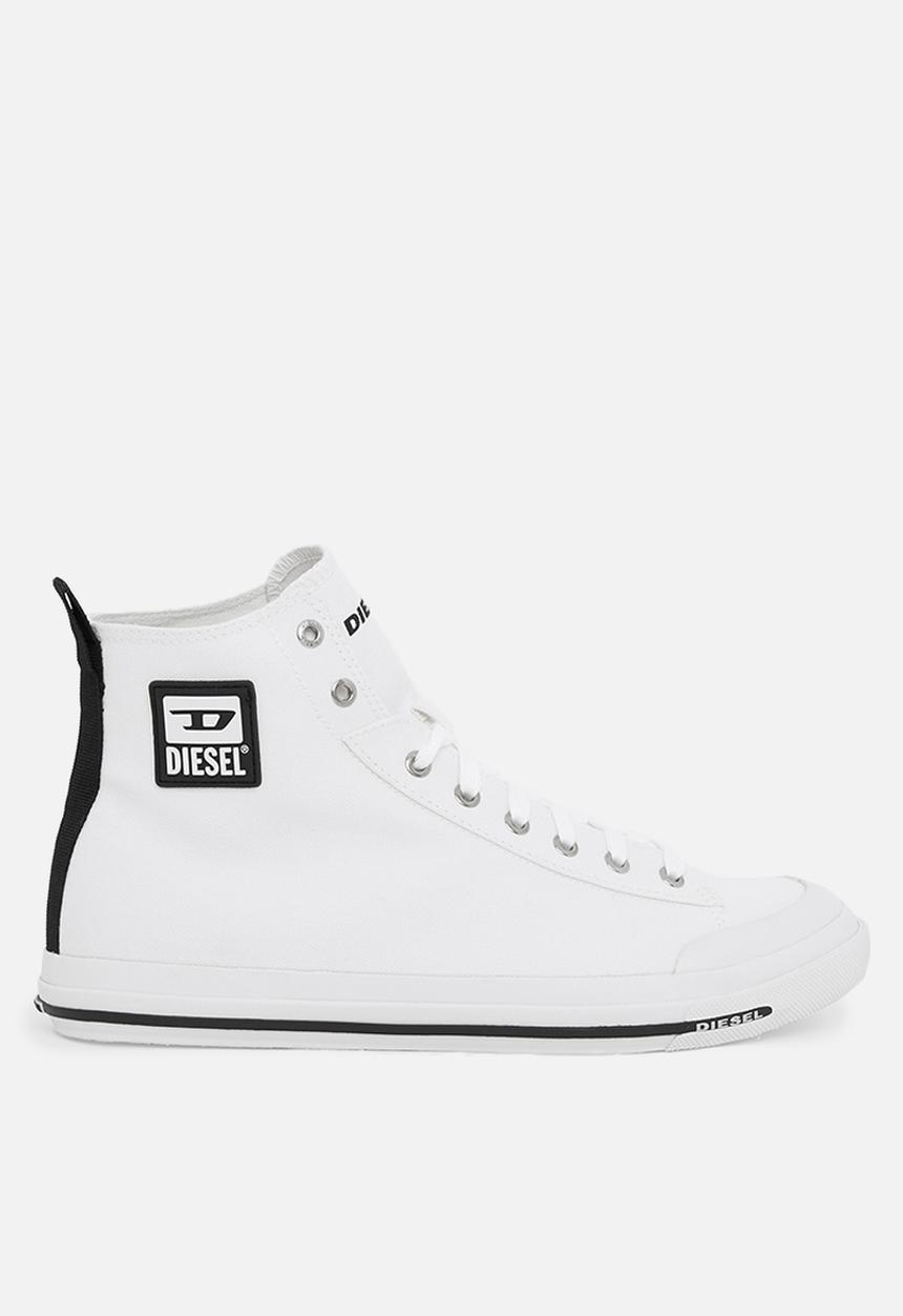 Diesel  - S-astico mid cut sneakers - star white