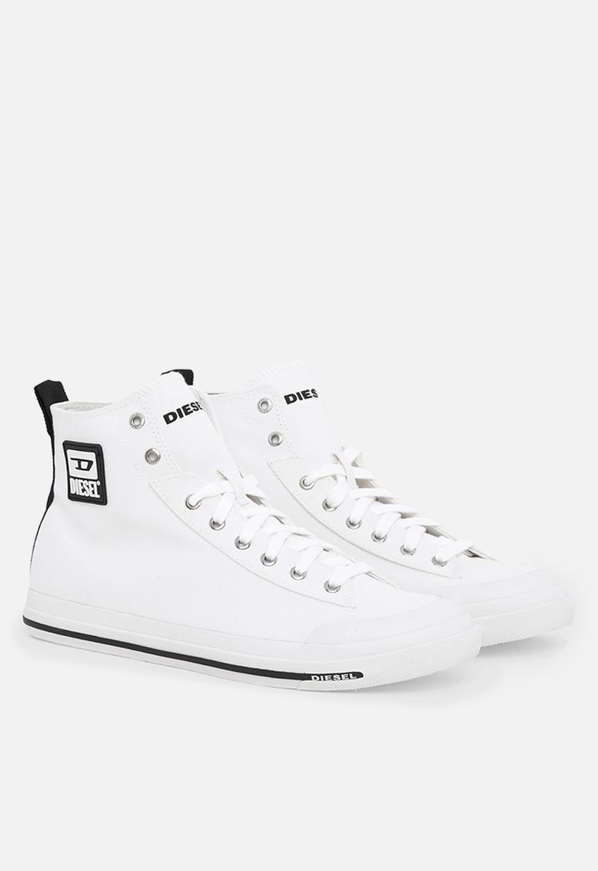 Diesel  - S-astico mid cut sneakers - star white