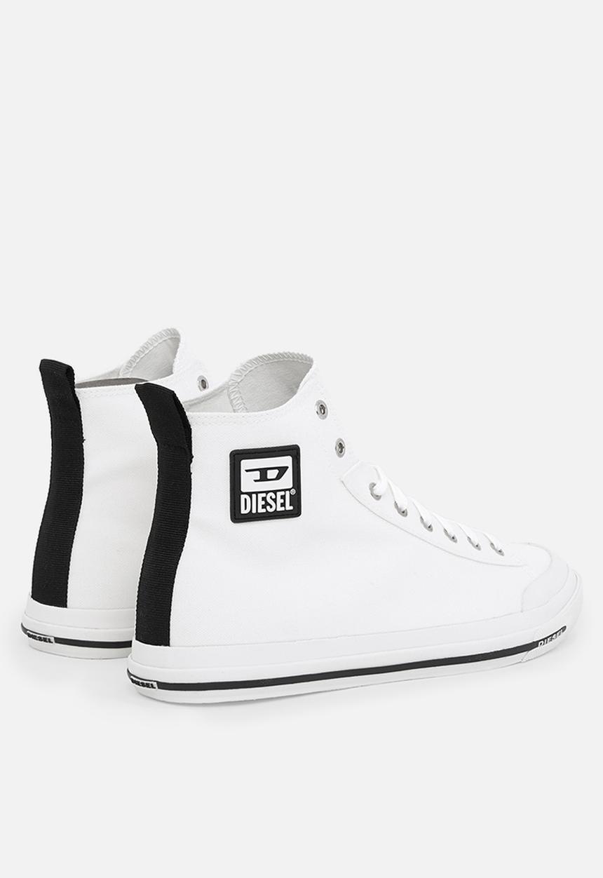 Diesel  - S-astico mid cut sneakers - star white
