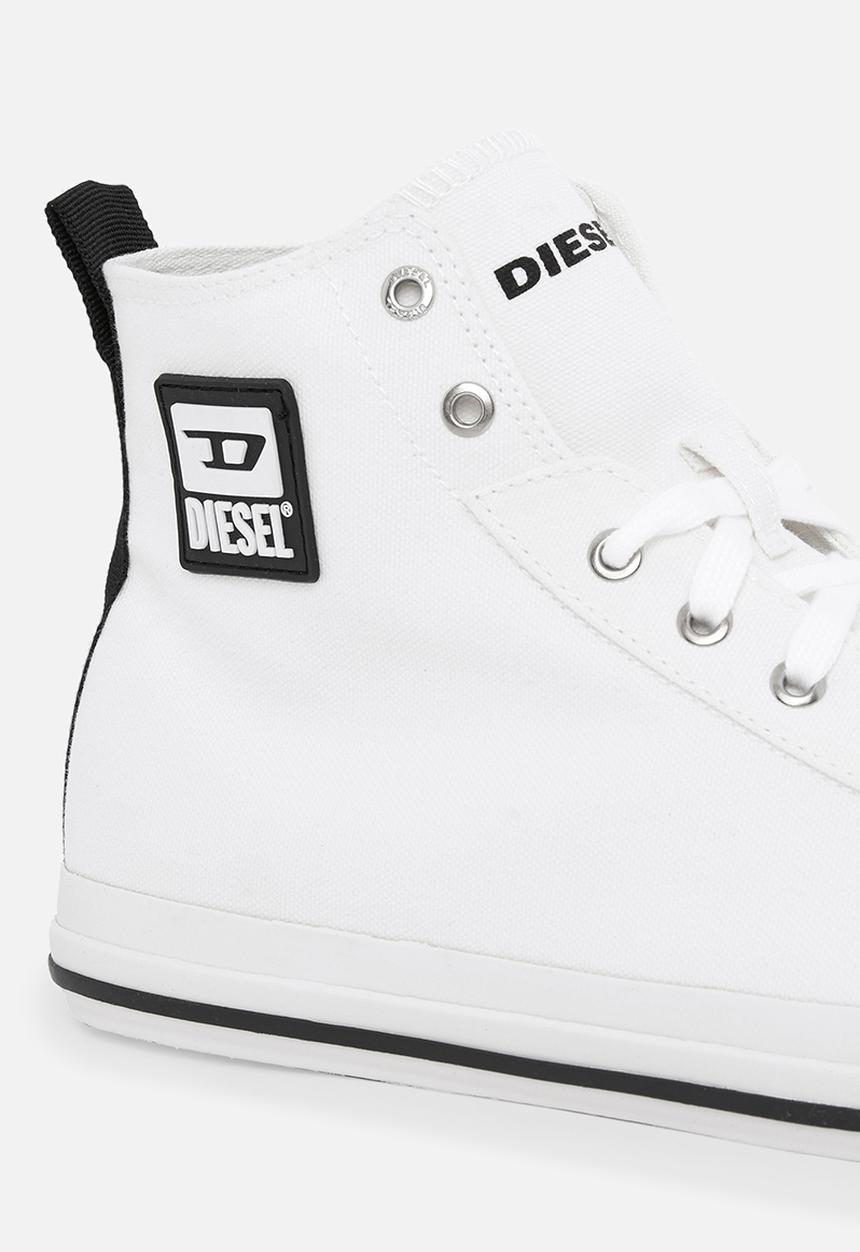 Diesel  - S-astico mid cut sneakers - star white