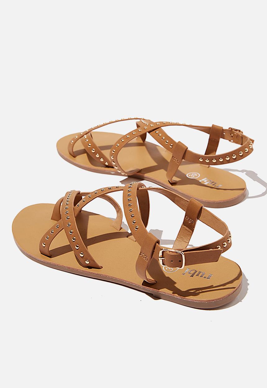 Cotton On - Tyra multi strap sandal - tan nubuck