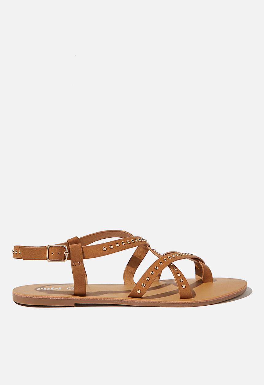 Cotton On - Tyra multi strap sandal - tan nubuck