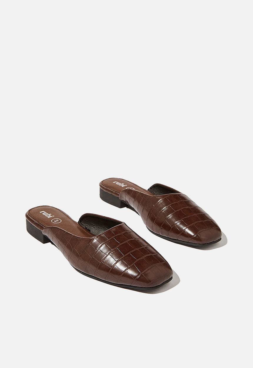 Cotton On - Jeri square line mule  - chocolate 
