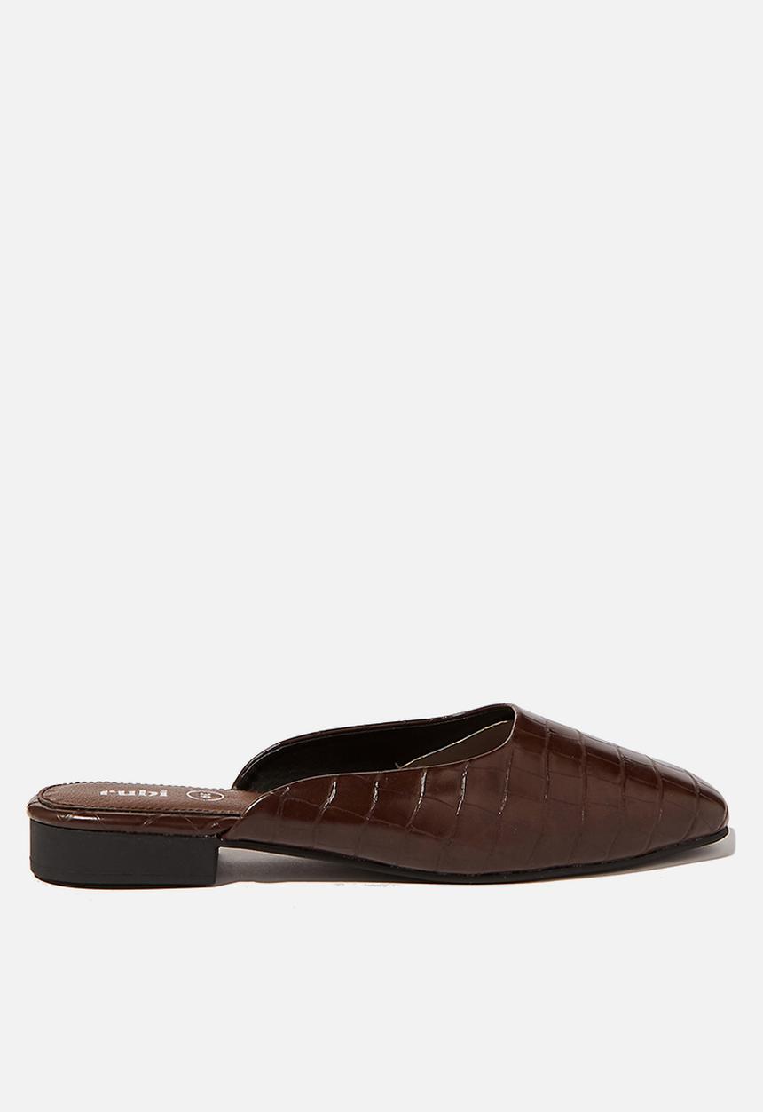 Cotton On - Jeri square line mule  - chocolate 