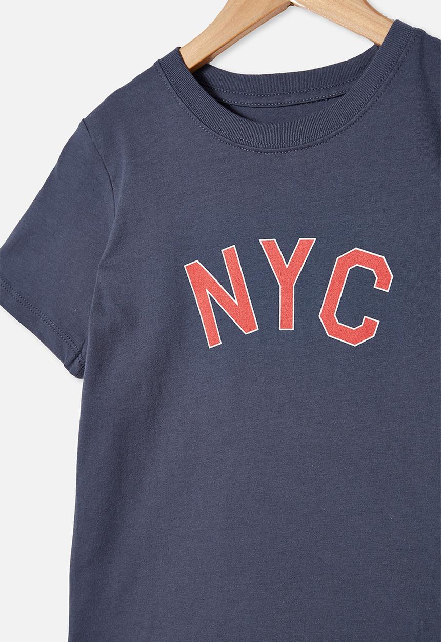 Cotton On - Max skater short sleeve tee - vintage navy / nyc