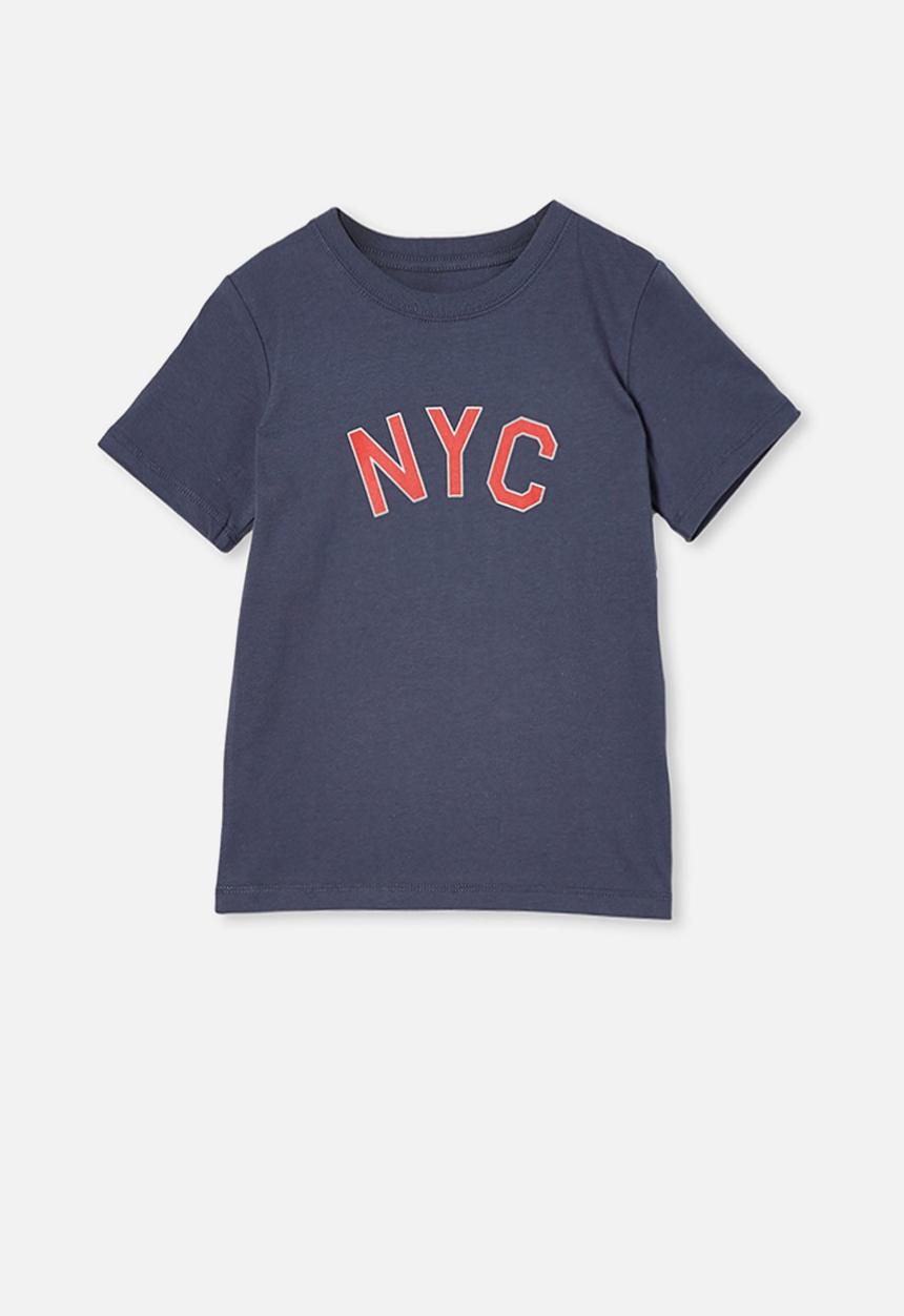 Cotton On - Max skater short sleeve tee - vintage navy / nyc