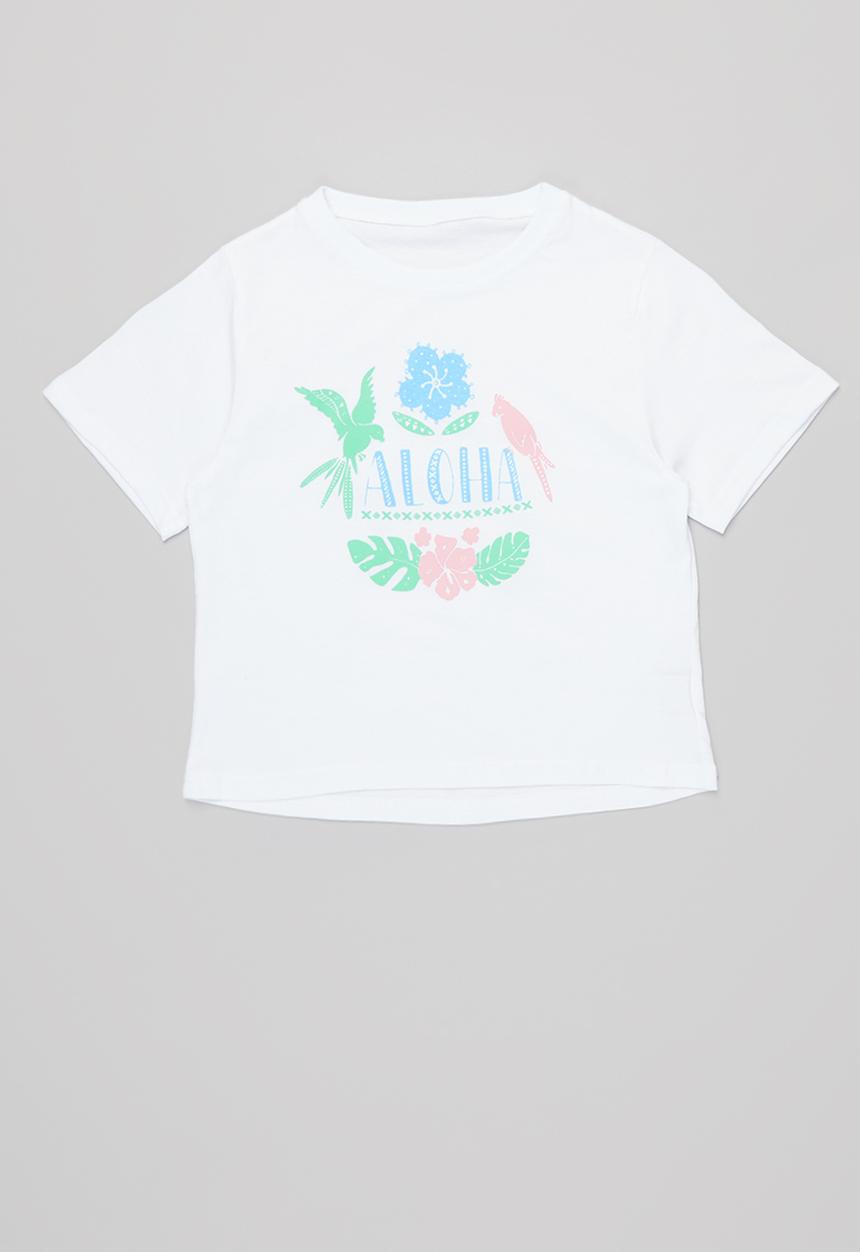 Rebel Republic - Printed crop top - white