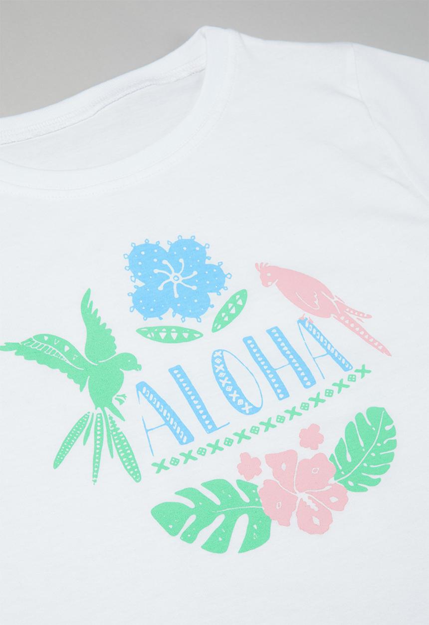 Rebel Republic - Printed crop top - white
