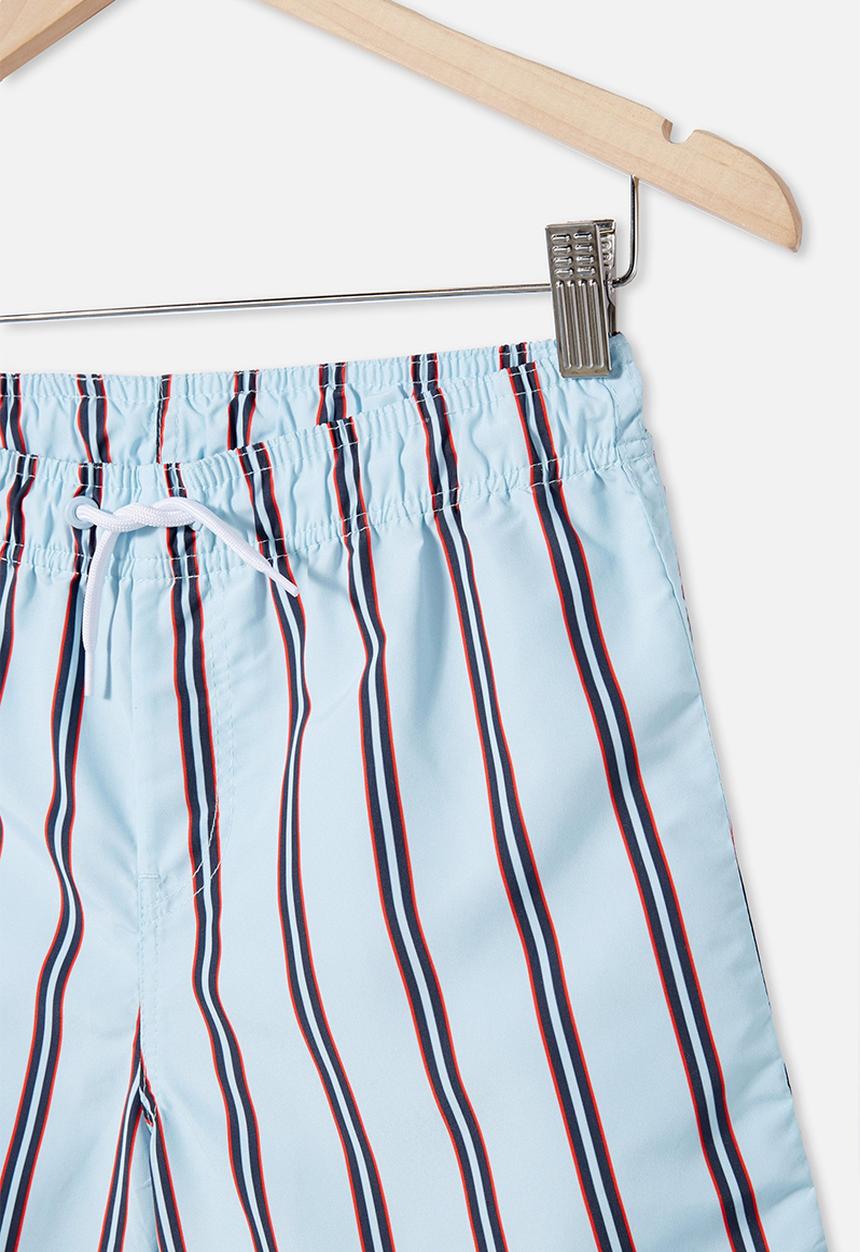 Free by Cotton On - Boys bailey boardshort - candy stripe/dusk blue