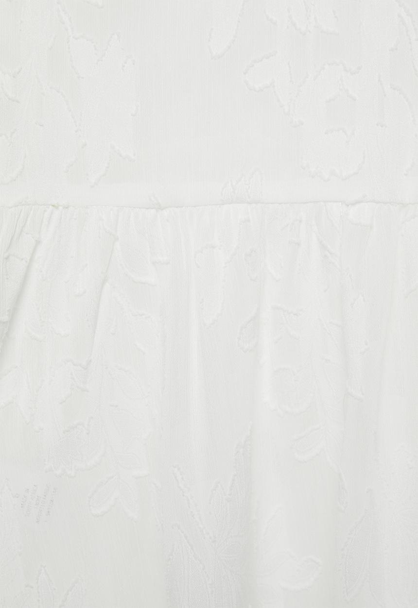 VELVET - Burn out puff sleeve blouse - white