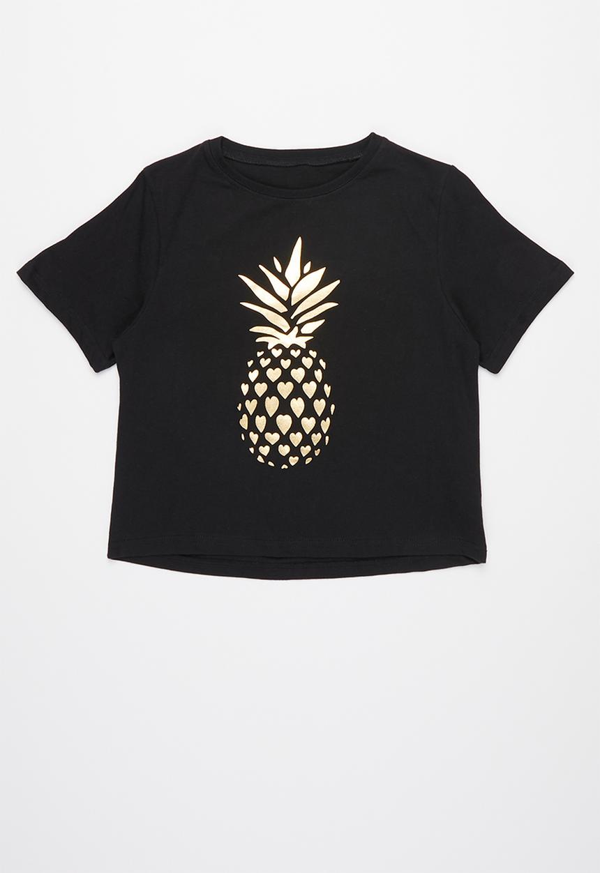 Rebel Republic - Printed crop top - black