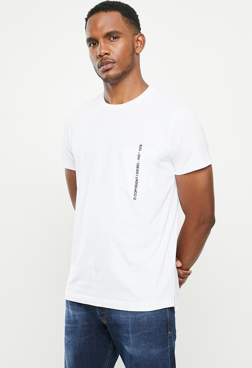 Diesel  - T-rubin-pocket-j1 T-shirt - white