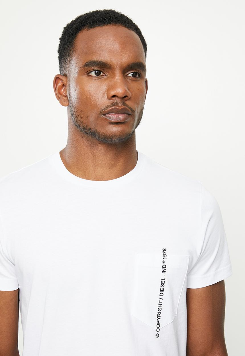 Diesel  - T-rubin-pocket-j1 T-shirt - white