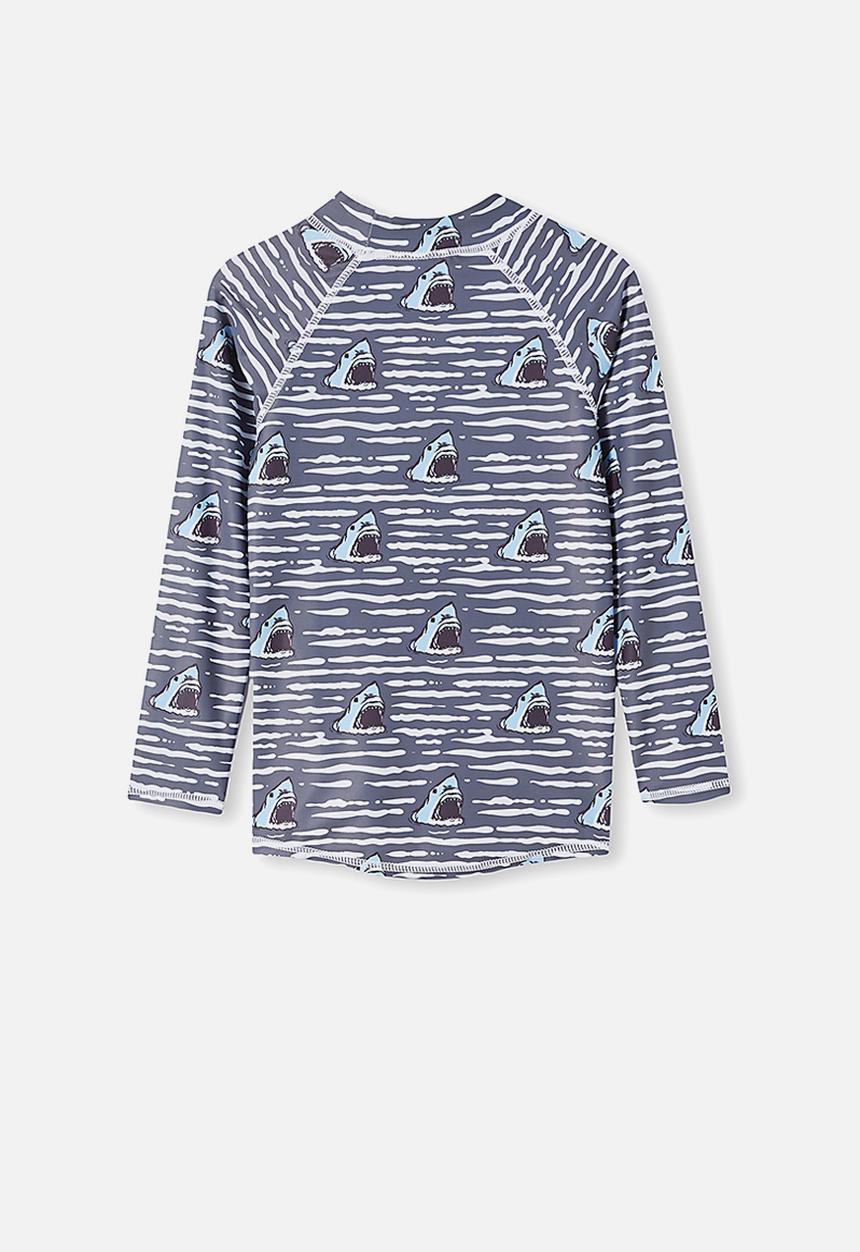 Cotton On - Flynn long sleeve raglan rash vest - vintage navy
